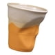 thumbnail image 5 of Taza de café de cerámica moderna, taza de porcelana plisada para el hogar, vajilla para bebidas calientes y frías Naranja, 5 of 9