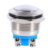 Silver 12V DC Waterproof Metal Circle Push Button Momentary Horn Switch Car/Boat