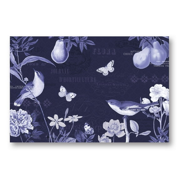 Gango Home Decor Contemporary Botanical Blue IV by Katie Pertiet (Printed on Paper); One 24x16in Fine Art Paper Giclee Print