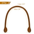 thumbnail image 2 of Uxcell 2Pack 24" Leather Purse Strap with Ear Shaped End Bag Handle Replacement for Purse Handbag Wallet Brown, 2 of 6