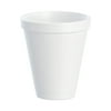 Dart Foam Drink Cups, 12 oz, Squat, White, 1,000/Carton