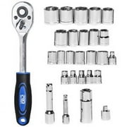 PROSTORMER 198 Pcs Hand Tool Set,DIY Home Repair Kit,Multi-Purpose Car Repair Tool Set,with Hammer,Pliers,Screwdriver Set,Wrench Sockets and Plastic Toolbox Storage Case