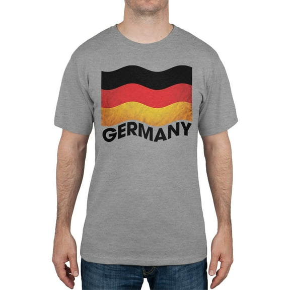 World Cup Germany German Waving Flag Sport Grey T-Shirt - Medium