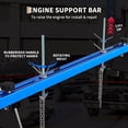 thumbnail image 4 of Aprafie 1100 lbs Engine Support Bar Traverse Hoist with Sliding Bracket & 12.2" Lift Screw with Rubber Crank for Pickup Trucks, Home Garages & Professional Auto Repair Shops, Blue, 4 of 6
