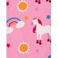 thumbnail image 3 of Leveret Kids Footed Cotton Pajama Unicorn Rainbow 3 Year, 3 of 3