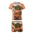 thumbnail image 2 of Baby Yoda Boys 2-Piece Swimsuit Set, Short Sleeve Rash Guard & Swim Trunks, 2 of 7