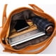 thumbnail image 3 of Bolso de mano vintage de lujo para mujer, de piel auténtica encerada, tipo bandolera (marrón claro)., 3 of 8
