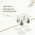 thumbnail image 4 of Spode Christmas Tree 13oz Wine Glasses, Set of 4 - Festive Holiday Drinkware with Gold-Rimmed Seasonal Designs, Ideal for Red or White Wine at Christmas Dinners and Family Gatherings, 4 of 7