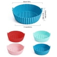thumbnail image 3 of Thinsont Air Fryer Basket Kitchen Reusable Non-stick Baking Pot Wavy Plate Pizza Double Sided Home Beef Frying Tray Replacement Red, 3 of 9