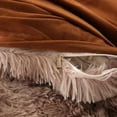 thumbnail image 2 of Wajade Plush Duvet Cover Set Fluffy Fuzzy Comforter Cover Set (1 Duvet Cover + 2 Pillow Shams) King Size,Coffee, 2 of 6