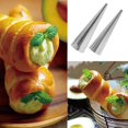 thumbnail image 4 of Máquina Para Hacer Pan 5 piezas DIY conos de acero inoxidable espiral croissants horneados tubos molde de pastelería (S), 4 of 8
