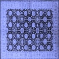 thumbnail image 1 of Ahgly Company Machine Washable Indoor Square Oriental Blue Industrial Area Rugs, 5' Square, 1 of 4