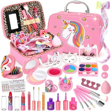 Sendida Kids Makeup Kit Girl Toys, Washable Makeup Princess Toys for Girls Age 3-12 Birthday Gift