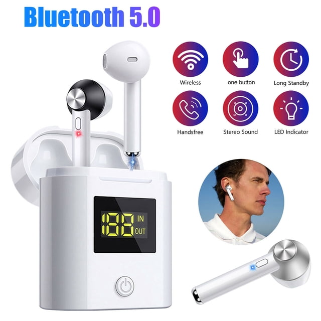 Estuche de carga Bluetooth 5.0 Earbud Auriculares estéreo internos Auriculares manos libres inalámbricos, Dorado Inevent EL4779-05B
