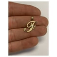 thumbnail image 4 of 10K Solid Real Yellow Gold Personalized Cursive F Initial Pendant Necklace, Available in Different Letters Charm with Diamond Cut Gifts for Her with 16" Gold Chain, 4 of 6