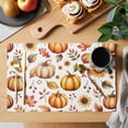 thumbnail image 2 of Fall Pumpkin Placemats Set of 12, Yellow Sunflower Fallen Leaves Harvest Non-Slip Place Mats Washable Table Mats for Kitchen Dining Table Decorations Indoor/Outdoor, 2 of 9