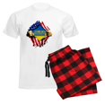 thumbnail image 6 of CafePress - I Stand With Ukraine Support Ukraine Flag Pajamas - Men's Light Loose Fit Cotton Pajama Set, 6 of 7