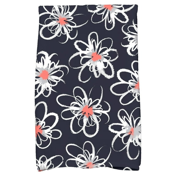 Simply Daisy 18" x 30" Penelope Floral Geometric Print Hand Towel