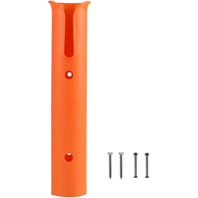 Ship Fittings Portable Lightweight Fishing Rod Portable Plastic Rack Pole Tube Mount Bracket Socket Fishing Marine Yacht Boat Accessorie Marine Hardware(Orange-1pcs)
