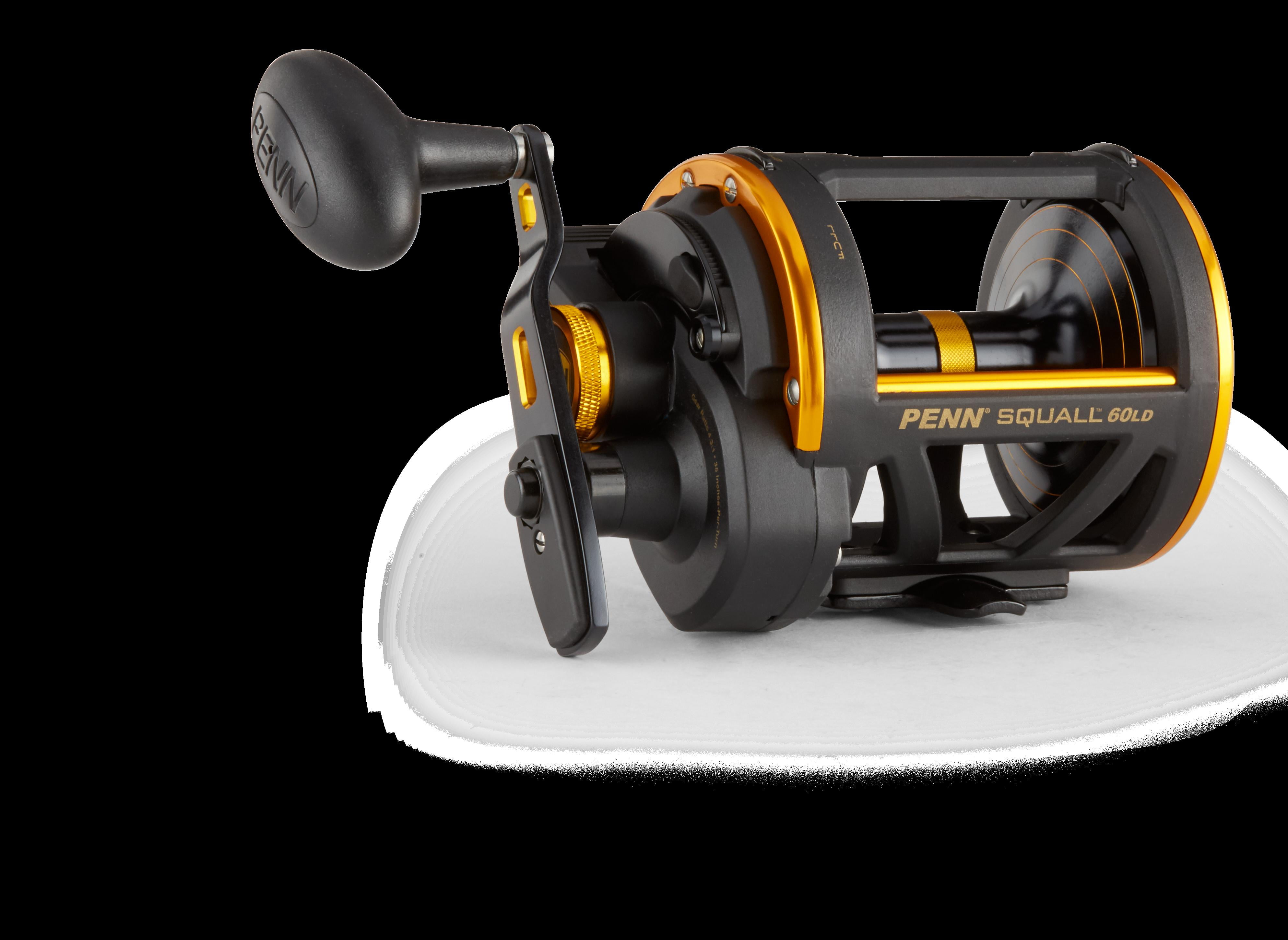 amazon fishing reel penn squall 60 6'6" II Level Wind Saltwater Rod and Combo, 1-Piece Fishing Rod, Black/Gold : Sports & Outdoors with a new 40N High Speed model Penn Squall Lever Drag