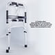 thumbnail image 4 of Andador Plegable Con Asiento, Aleación De Aluminio, Antideslizante, PVC, Brazos Suaves, Altura Ajustable, Andador Para Personas Mayores, Capacidad De Peso De 396,8 Lb Para, 4 of 7