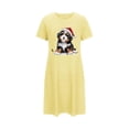 thumbnail image 4 of Women's Oversized Short Nightgown Fashion Chest Print Short Sleeve Nightdress, 4 of 4