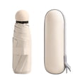 thumbnail image 2 of Sun Rain Umbrellas Outdoor Activities Mini Folding Umbrella Compact Umbrella Beige with Case, 2 of 8