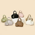 thumbnail image 6 of PU Leather Crossbody Bag for Women Trendy Kiss Lock Shoulder Bag Retro Handbag Satchel Bag Top Handle Bag Commuting Bag, 6 of 9