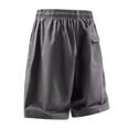 thumbnail image 4 of Havenx Summer Beach Shorts for Men 5 Inch Drawstring Elastic Waist Short with Pockets Stretch Pant Baggy Soft Lounge Breathable Sport Clothes,Dark Gray L, 4 of 5