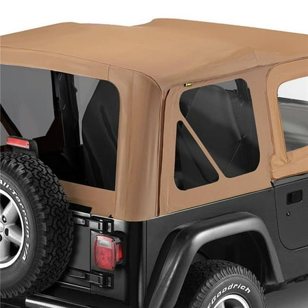 Bestop 51124-37 97-02 Jeep Wrangler Replace-A-Top Fabric Soft Top Only  Including Half Door Skins-Tinted Windows-Spice | Walmart Canada