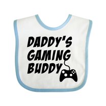 Inktastic Daddy's Gaming Buddy with Controller Boys or Girls Baby Bib