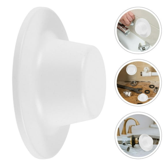 Minkissy Escutcheons Plates Escutcheon Caps White HIPS 3pcs