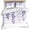 Purple, variant on 3 Piece Pink Ombre Botanical Duvet Cover Set Full Size,Microfiber Comforter/Quilt Cover with Corner Ties and 2 Pillowcases,Watercolor Country Pastoral Leaf All Season Soft Bedding with Zipper Closure