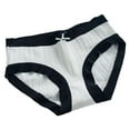 thumbnail image 2 of Sunvit-Panties Womens Soft Breathable Cotton Bikini Underwear - White, Size L - Ribbed, Color Block, Comfortable for Everyday Daily Wear, 2 of 3