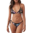 thumbnail image 1 of Qekee Cat Icecream Print Women Triangle Bikini Sets,Halter Two Piece Sexy Swimsuit,String Tie Side Bathing Suit, 1 of 6