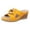 Yellow, variant on Rokment Metallic Buckles Wedge Slip on Open Back Dressy Sandals for Women Ladies 2026 Fashion Casual Leather Platform Slides High Heels Mules Summer Black Size 6