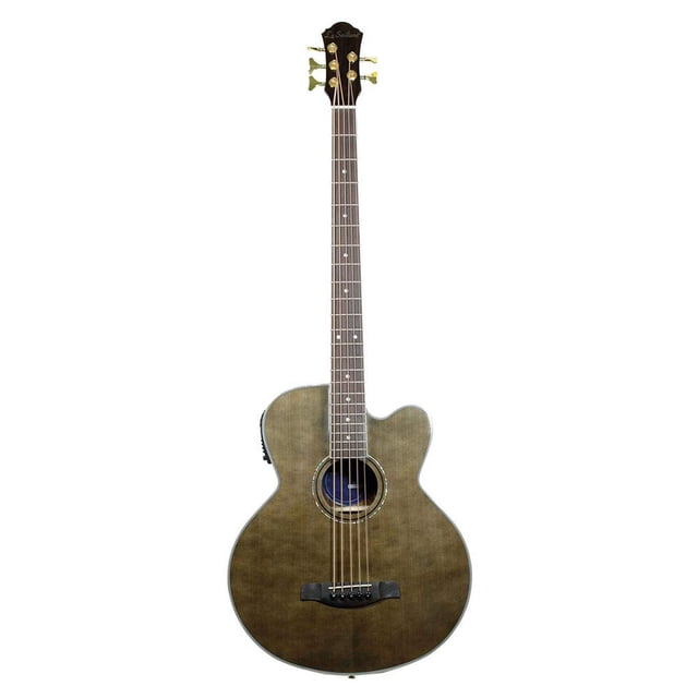 Bajo Electroacústico de 5 cuerdas La Sevillana B-1005CEQ color negro transparente