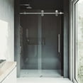 thumbnail image 2 of Vigo VG6041MBCL5674 Elan 74" High X 56" Wide Sliding Frameless Shower Door - Black, 2 of 7