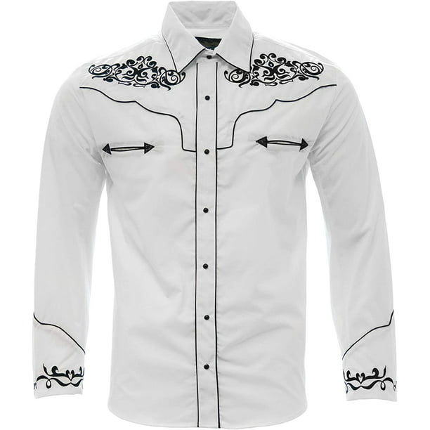 Western Shirt for Men's El General Style Cowboy - Walmart.com - Walmart.com