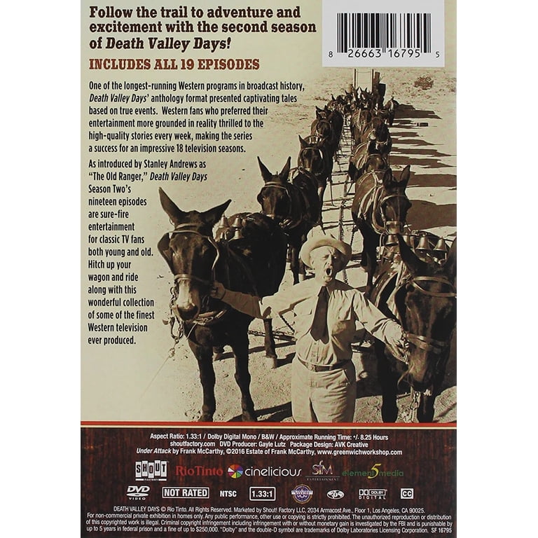 Death Valley Days: The Complete Second Season - Walmart.com
