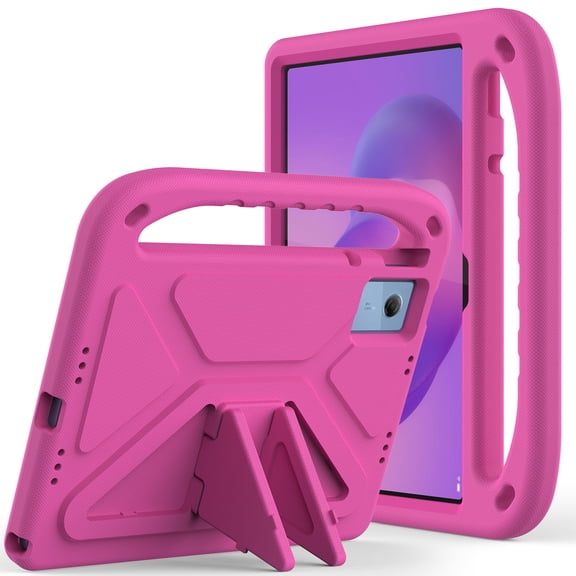 Dteck for Lenovo Idea Tab 11 inch Case 2025 / Tab K11 Gen 2, EVA Kids Friendly Shockproof Tablet Cover for Lenovo Idea Tab Tablet 11 " with Handle Stand, Rose