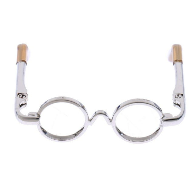 Marco de Anteojos Retro Sunnimix para Muñeca 1/6 Plata