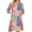 Sky Blue(Vintage Floral Print), variant on Zipper Women's Robes Lightweight 3/4 Length Sleeve Womens Bathrobe Zipper Front Knee Length Vintage Floral Print Casual Pajama Sleepwear with Pockets Cyan XXL