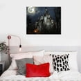 thumbnail image 4 of Nawypu Medieval Architecture - Gothic Castle Of 's Castle - Romania Mystical Night View Poster Wall Art Painting Canvas Wall Decor Modern Family Home Bedroom Background Decor, 4 of 4