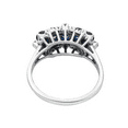 thumbnail image 5 of Estate 18K White Gold Sapphire 1.0cttw Diamond 0.35cttw Cocktail Ring SZ 9.25, 5 of 7