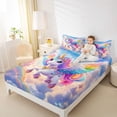 thumbnail image 4 of Castle Fairy Cute Unicorn Twin Sheet Sets for Boys Girls,Rainbow Animal Bedding, 4 of 7