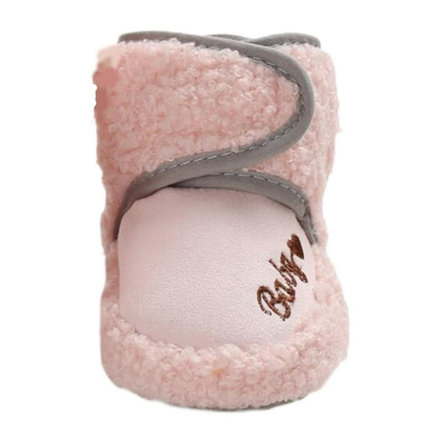 Para Bebé Recién Nacido, Suela Suave Y Cálida, Para El Invierno, Para Niños Y Niñas, Color Rosa, 12 Cm Rosa 12cm