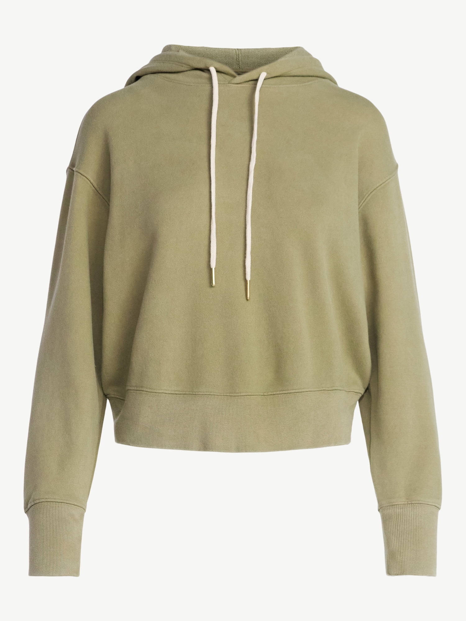 Free Assembly Women’s and Women's Plus Cropped Pullover Hoodie Sweatshirt, Sizes XS-4X