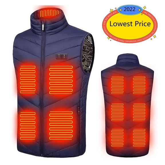 Heated Vest for Men Heating Coat for Men Plus Size Heated Vest For Men And Women Dual Control 11 Heating Vest Heated Jacket Winter Heating Vest