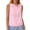 Hot Pink, variant on Women's Cotton Linen Short Pullover Casual Sleeveless Top Fuchsia L